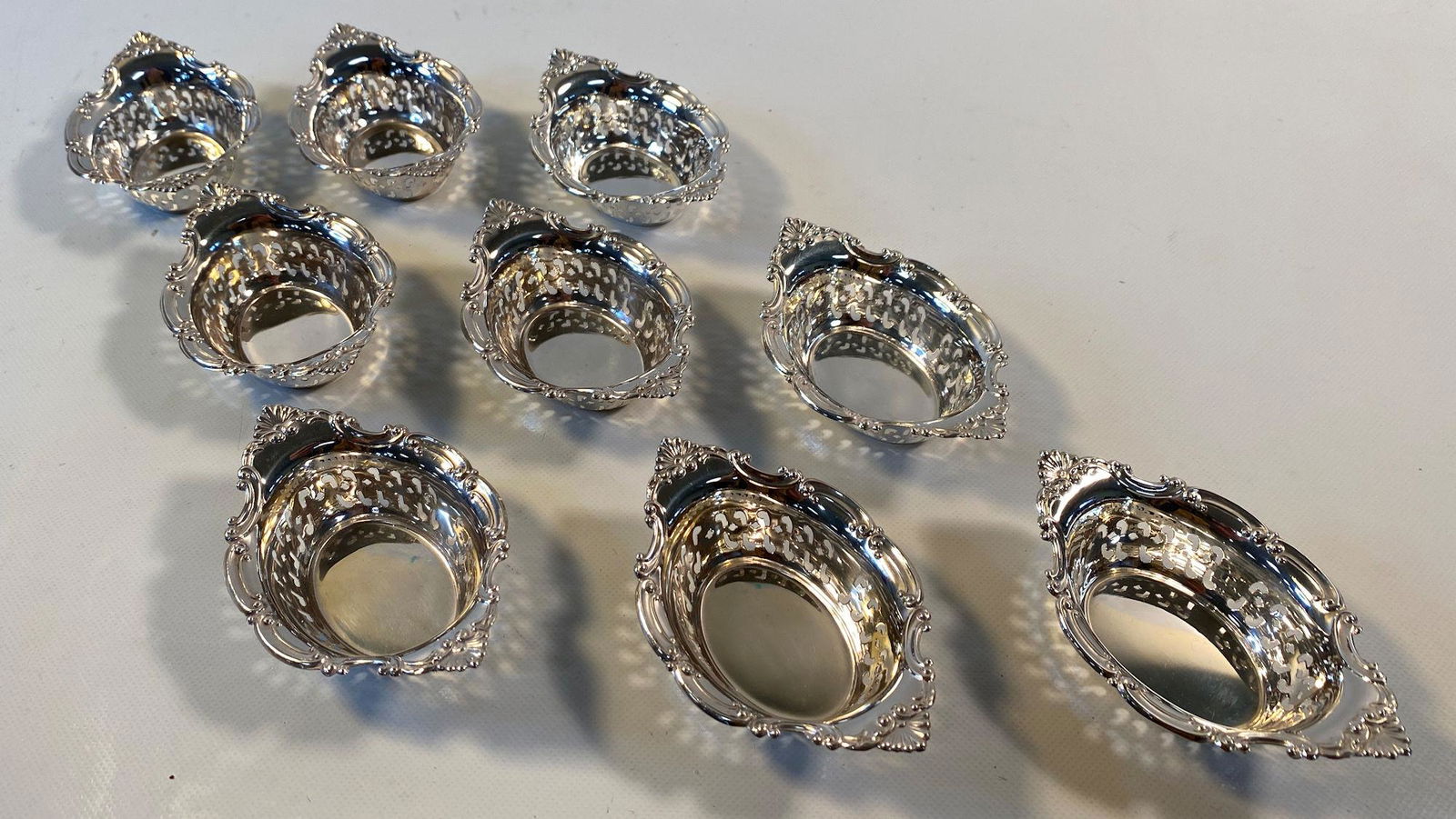 STERLING SILVER GORHAM NUT DISHES (1 of 6)