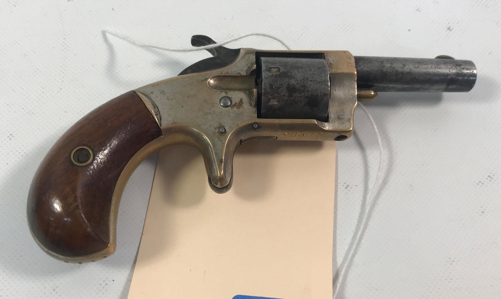 MONITOR .22 CALIBER REVOLVER SN: 1449. BY BIDDING ON: MONITOR .22 CALIBER REVOLVER SN: 1449. BY BIDDING ON THIS LOT BUYER ACCEPTS RESPONSIBILTY OF KNOWLEDGE OF STATE AND FEDERAL LAWS FOR RECEIVING THIS ITEM.