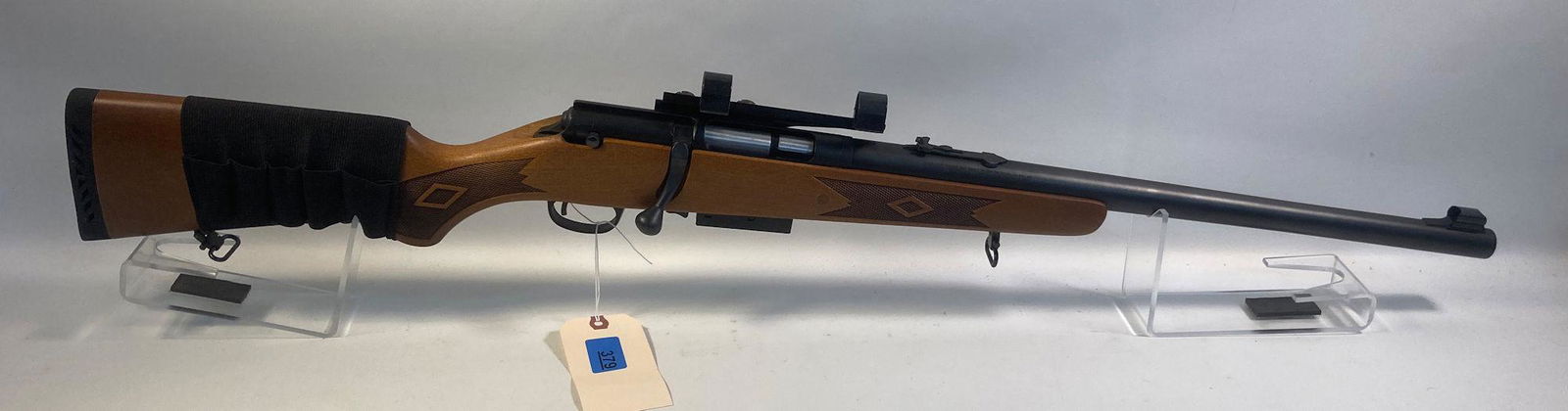MARLIN, MODEL SLUGMASTER, .12 GAUGE, BOLT SHOTGUN, SN:: MARLIN, MODEL SLUGMASTER, .12 GAUGE, BOLT SHOTGUN, SN: 05456630, INCLUDING SCOPE RINGS AND BUTT CARTRIDGE CARRIER. BY BIDDING ON THIS LOT BUYER ACCEPTS RESPONSIBILTY OF KNOWLEDGE OF STATE AND FEDERAL