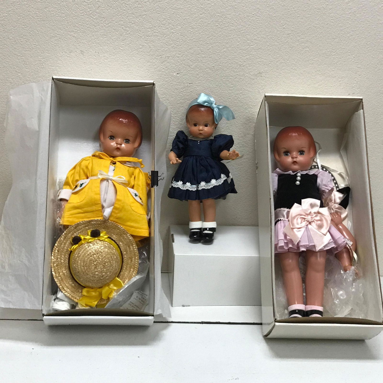 3 BOXED EFFANBEE DOLLS INCLUDING PATSY. ALL ITEMS ARE: 3 BOXED EFFANBEE DOLLS INCLUDING PATSY. ALL ITEMS ARE SOLD AS IS. CONDITION REPORTS ARE NOT AVAILABLE.