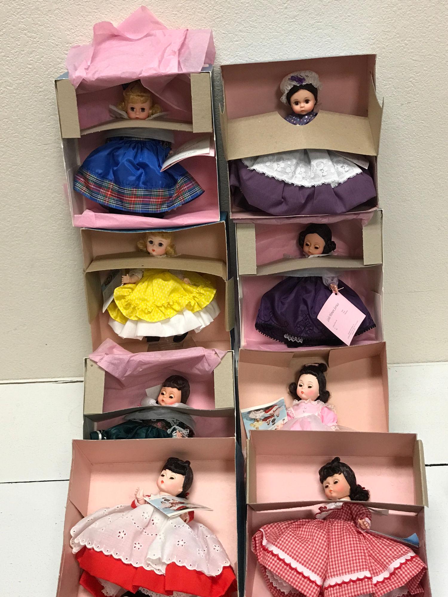 LOT 8 BOXED MADAME ALEXANDER LITTLE WOMEN DOLLS. ALL (1 of 1)