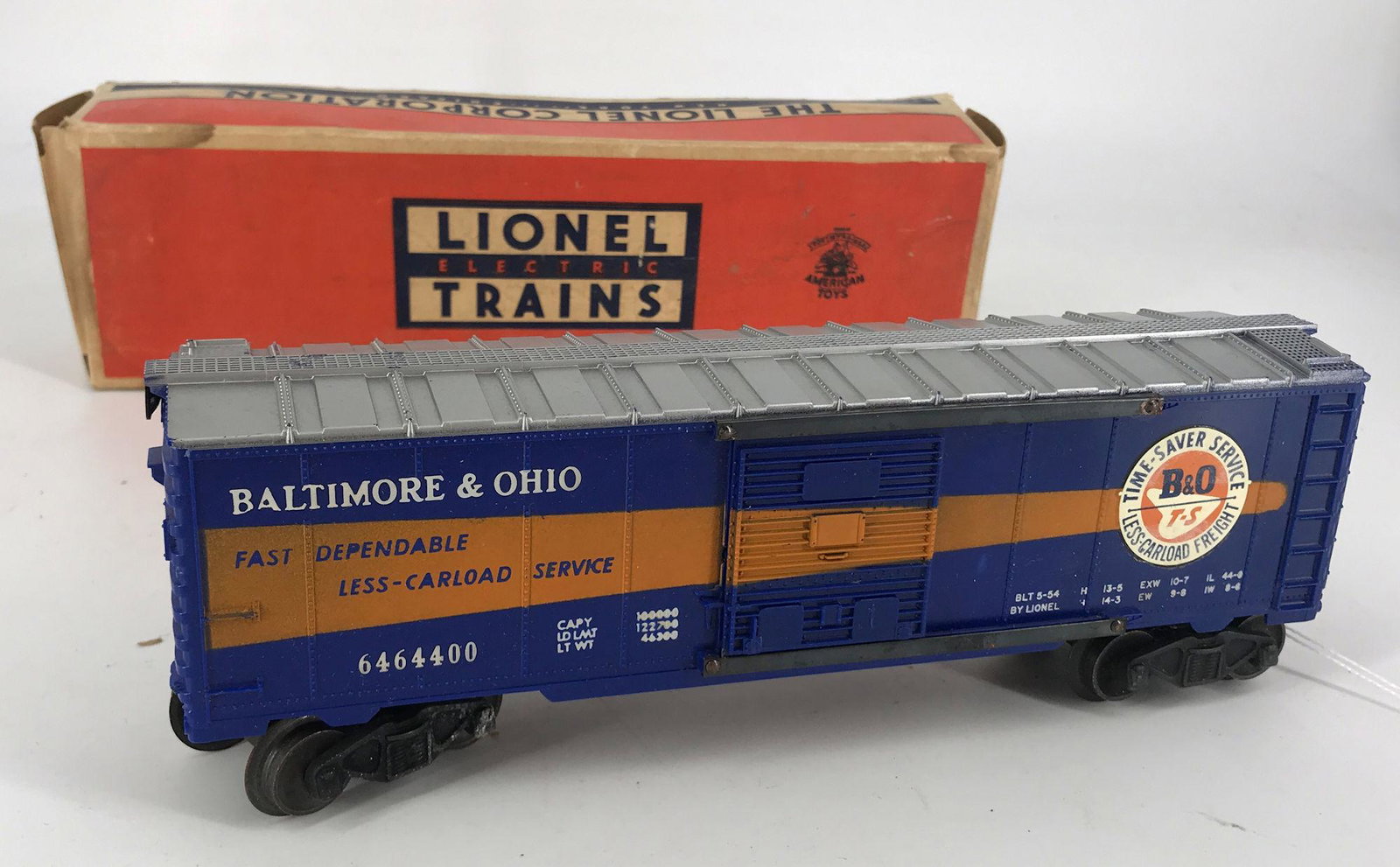 LIONEL POSTWAR O GAUGE 6464-400 B&O BOXCAR WITH (1 of 4)