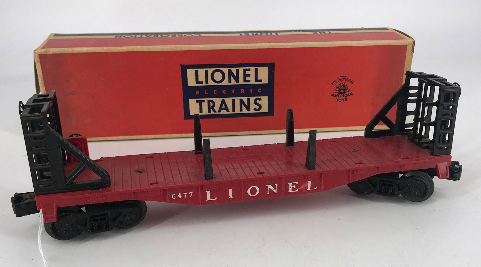 LIONEL POSTWAR O GAUGE 6477 MISCELLANEOUS FLAT CAR WITH (1 of 4)
