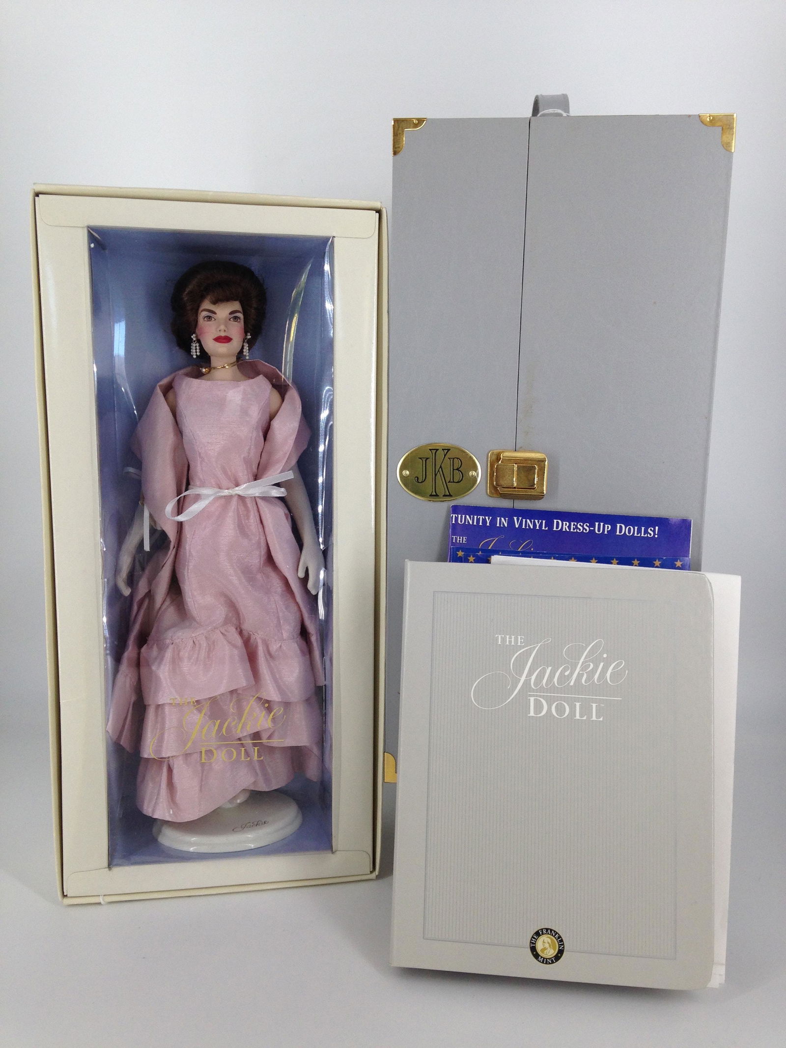 15" VINYL "THE JACKIE DOLL" BY FRANKLIN MINT WEARING (1 of 4)