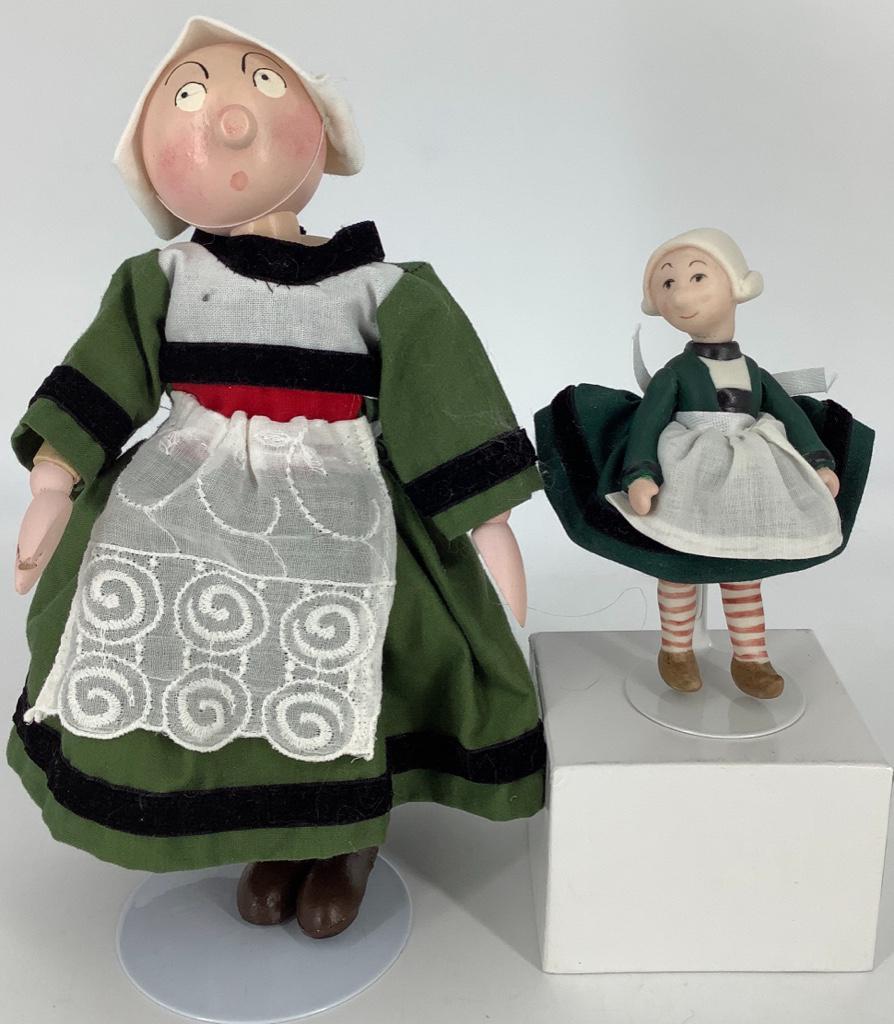 Lot (2) Becassine dolls. Includes 8 1/2" unmarked (1 of 1)