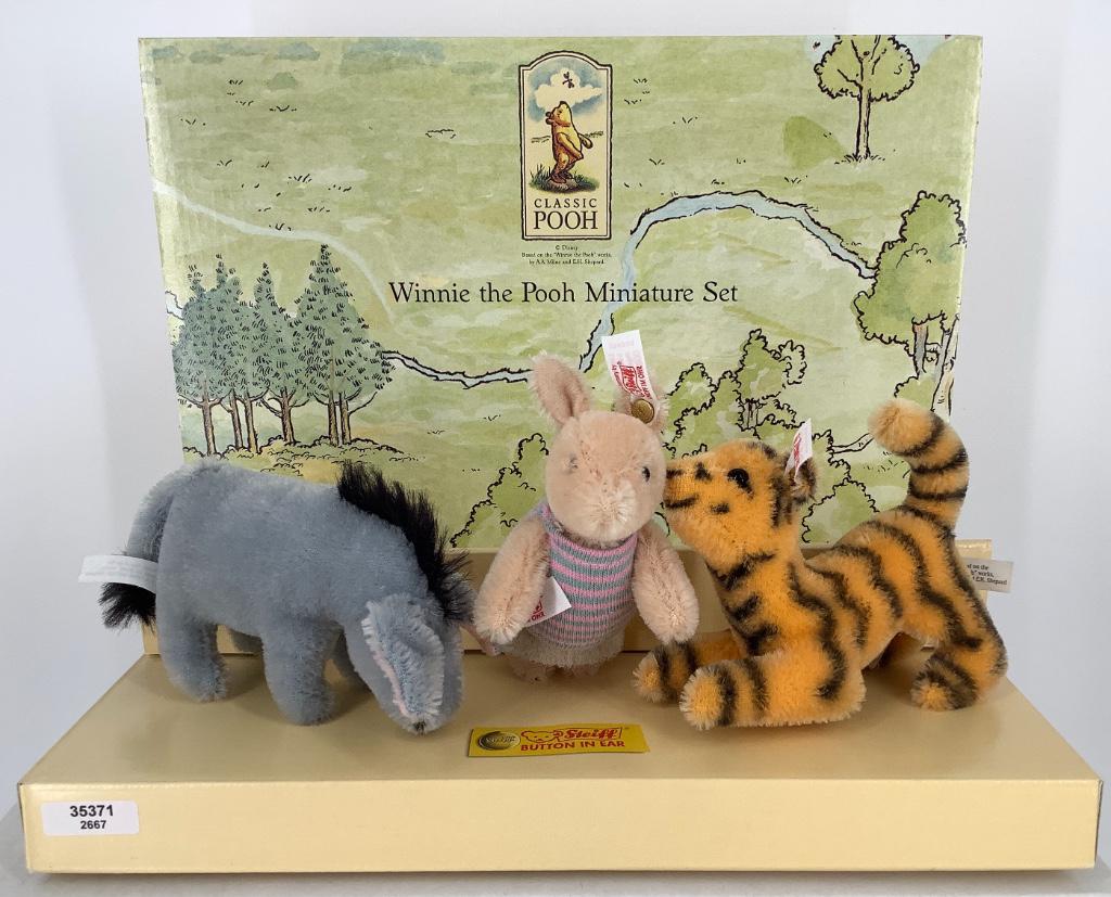 Steiff Winnie the Pooh Miniature Set. Includes Eeyore, (1 of 3)