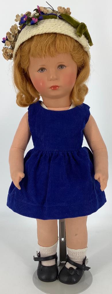 18 1/2" Kathe Kruse girl. Plastic head with molded and (1 of 4)