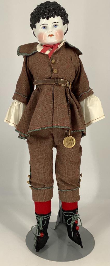 26" German china head boy with curly hair and exposed (1 of 1)