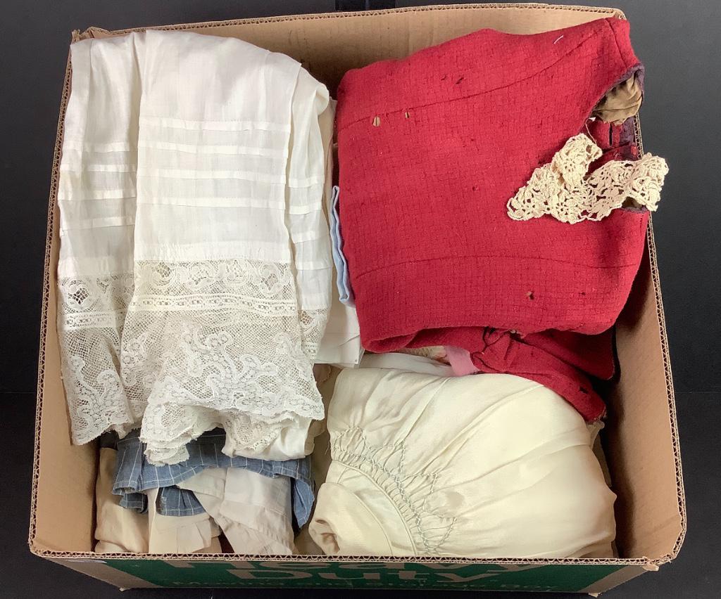 Lot of antique and vintage doll clothes including (1 of 1)