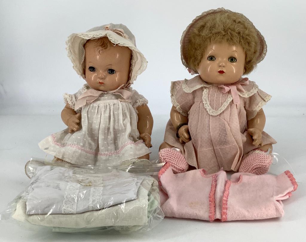 (2) 11" VINTAGE COMPOSITION EFFANBEE PATSY BABY DOLLS (1 of 2)