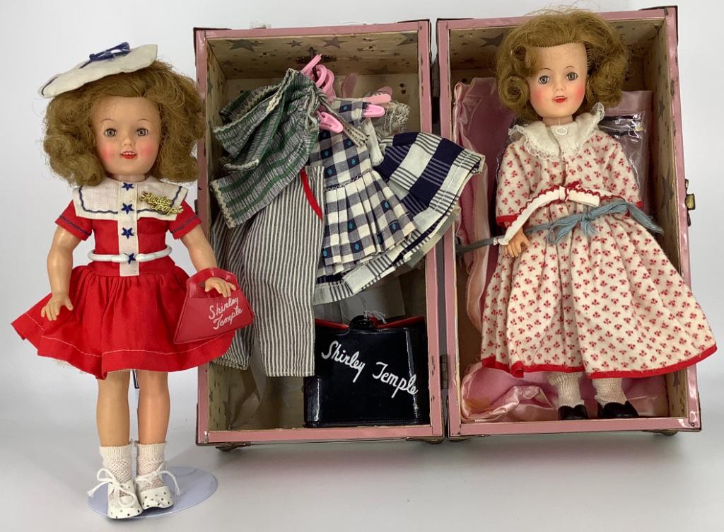 (2) 12" vintage Ideal vinyl Shirley Temple dolls (1958) (1 of 1)