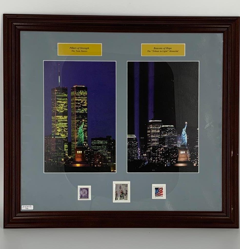 Framed Twin Towers Commemorative Prints and Stamps (1 of 7)
