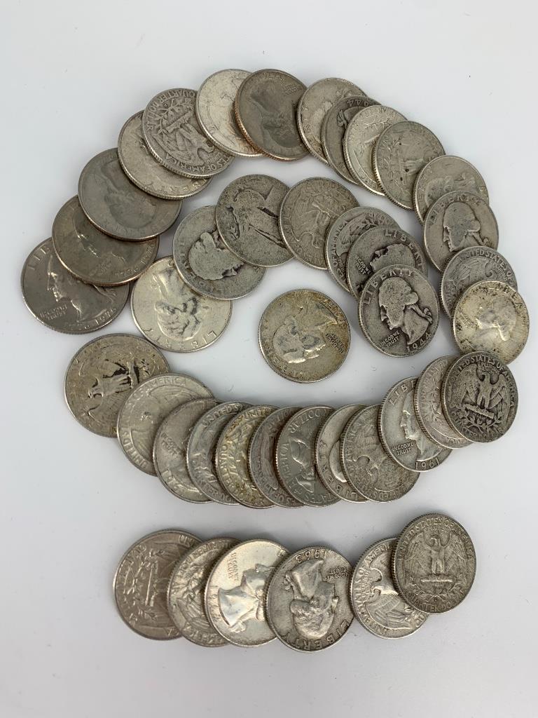 Lot of Forty-One U.S. Quarters (1 of 5)