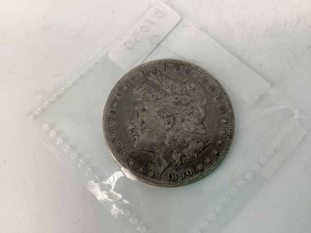 1890CC Morgan Silver Dollar Coin (1 of 2)