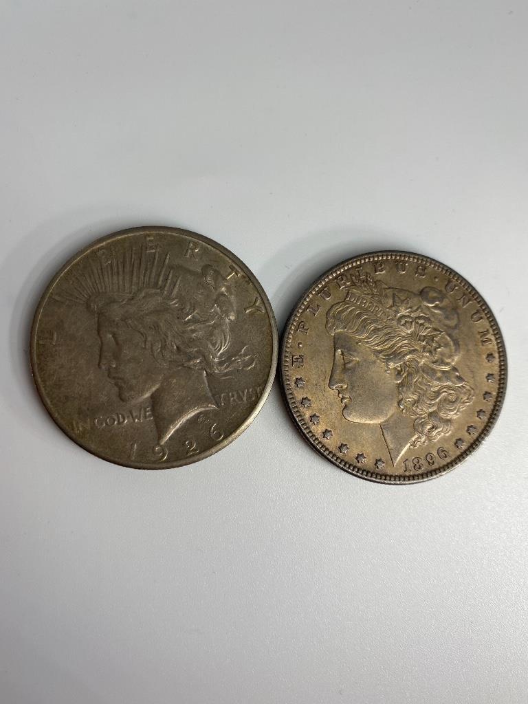 Two Antique U.S. $1.00 Coins - lot includes 1926 peace (1 of 5)