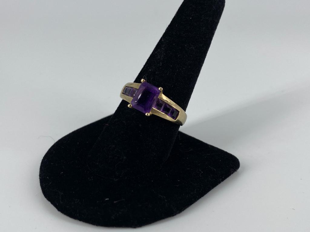 14kt Yellow Gold Amethyst Ring (1 of 5)