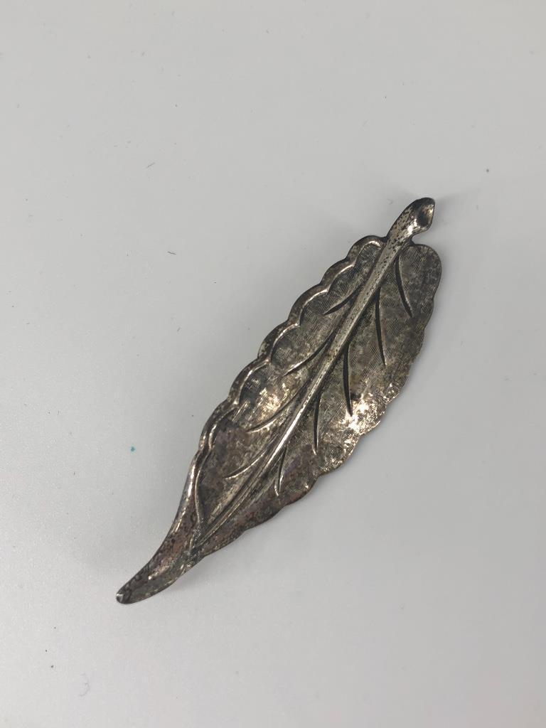 Sterling Silver Leaf Pin (1 of 3)