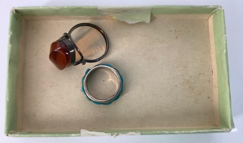 Two Vintage Silver & Silver Tone Rings (1 of 3)