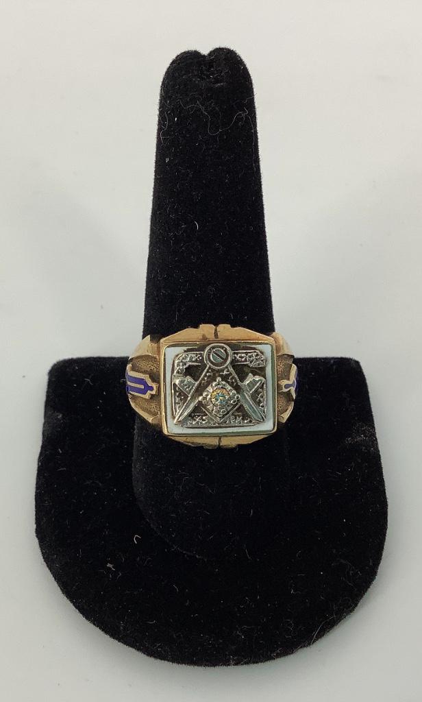 Vintage 10kt Yellow Gold Menâ€™s Fashion Ring (1 of 4)