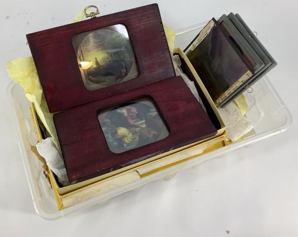 Box lot early glass Religious projector slides (1 of 1)