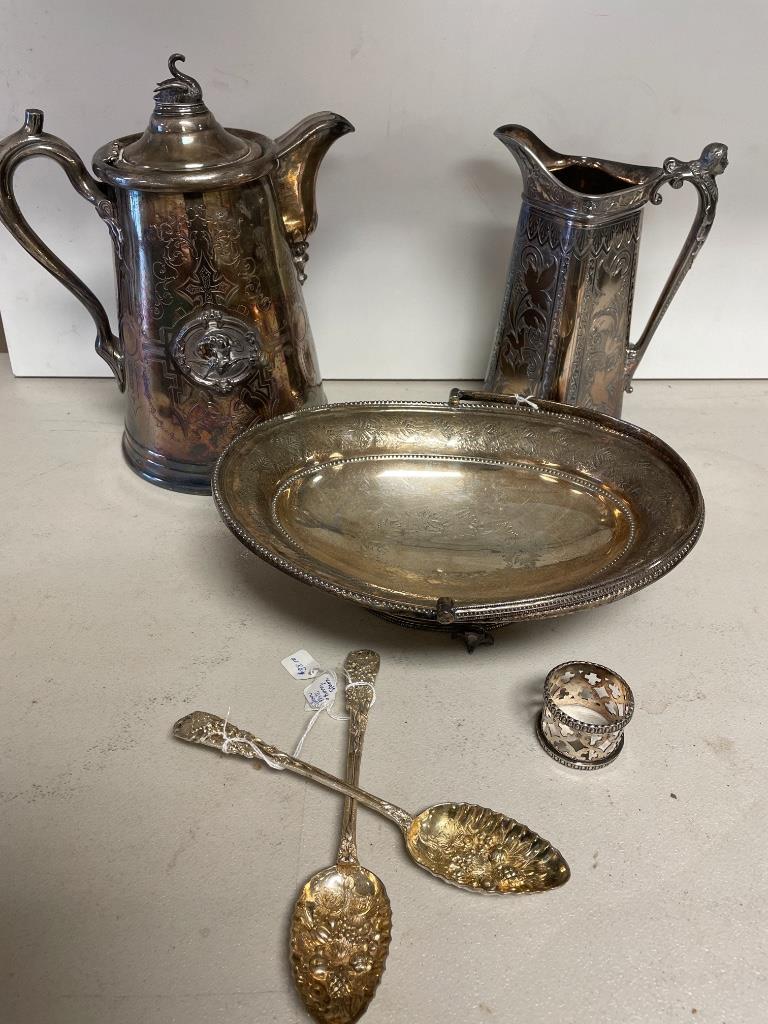 Box lot silver plate serve ware (1 of 1)