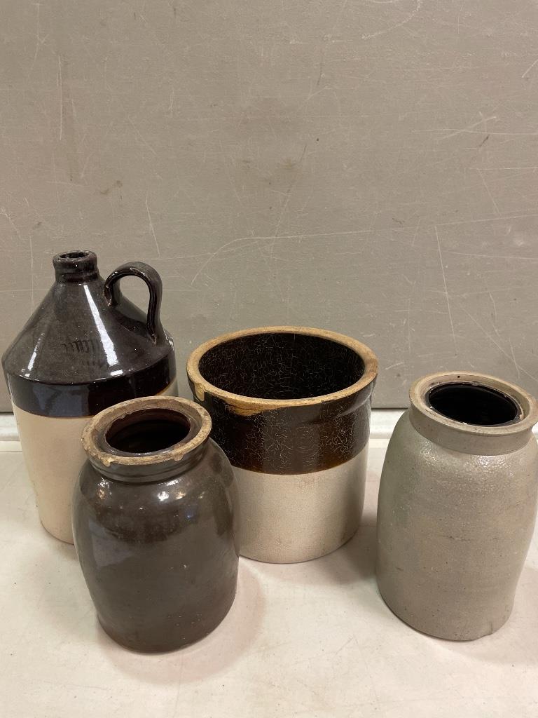 Lot 4 pieces of stoneware. 7 1/2 inches to 12 inches. (1 of 1)