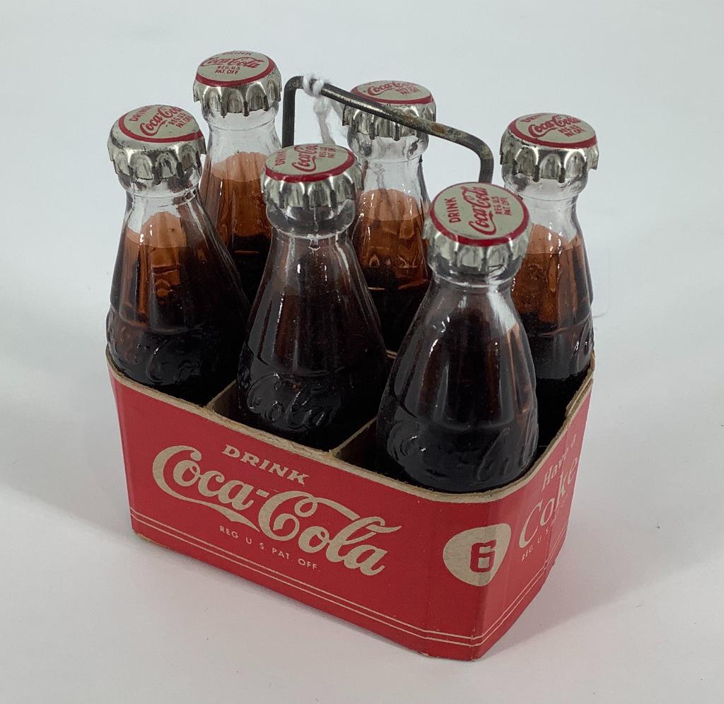 1950s miniature Coca Cola 6 pack, 2 1/2 inches tall (1 of 1)