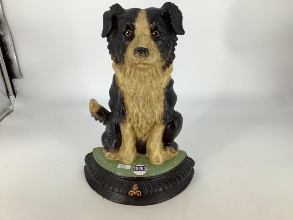 Cast-iron dog doorstop. 13 inches tall. (1 of 1)