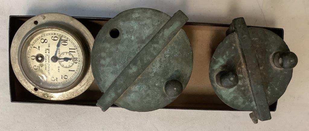 Box lot including early automobile-clock (1 of 1)