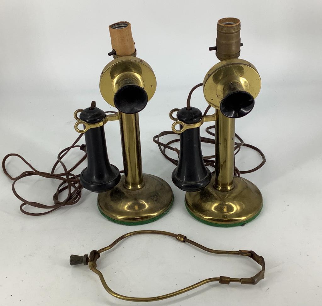 Box lot: 2 candle stick phones converted to electric (1 of 1)