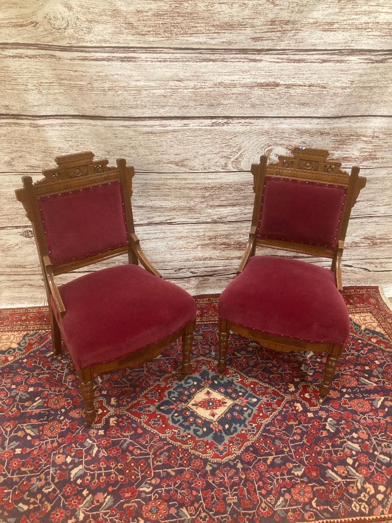 Pair of Victorian chairs. (1 of 1)