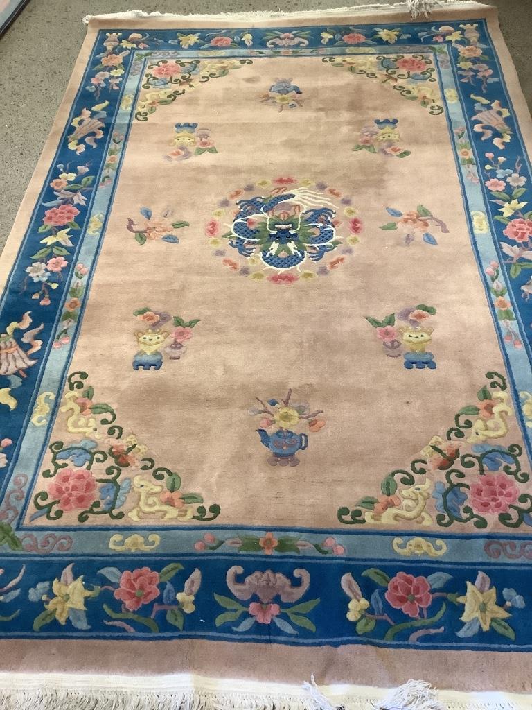 Oriental rug, Chinese sculpted 9’ x 6’ (1 of 1)