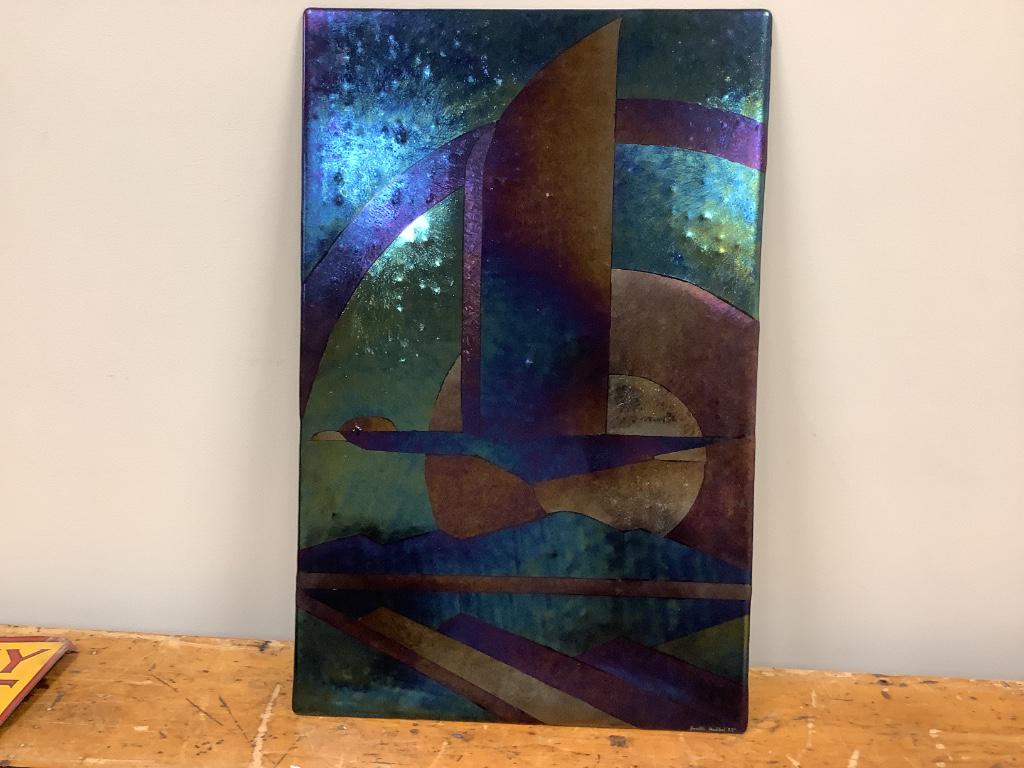 Jamille Haddid (Florida) dichroic fused glass wall art (1 of 2)