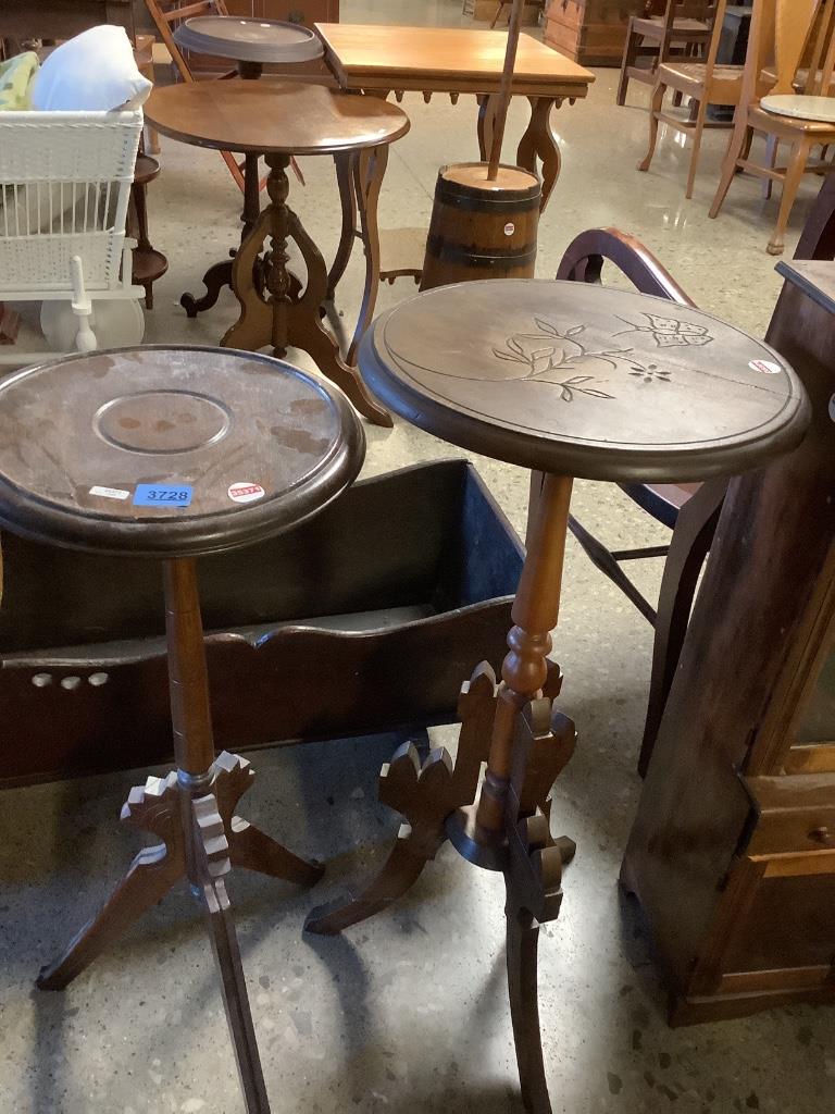 2 ROUND WALNUT VICTORIAN FERN STANDS (1 of 1)