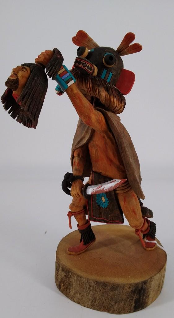 Wooden Hopi Kachina Doll, " Priest-Killer", Artist Nate (1 of 4)