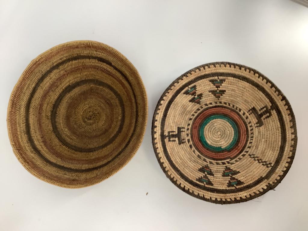 Two Southwestern handwoven baskets. 12" - 13â€ (1 of 1)
