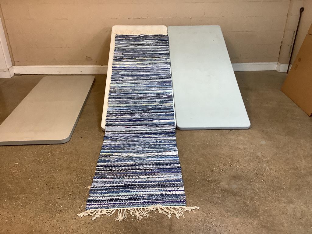 Hand woven rag rug, Amish made, 27" x 104" (1 of 1)
