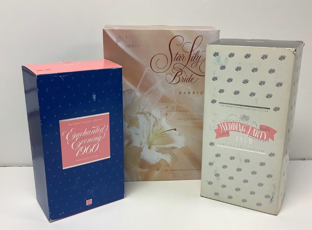 (3) Porcelain Barbies in original boxes including (1 of 1)