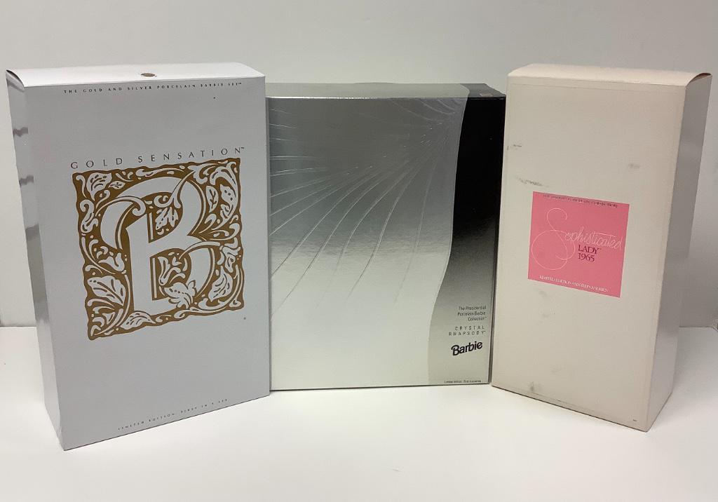 (3) porcelain Barbies in original boxes including (1 of 1)