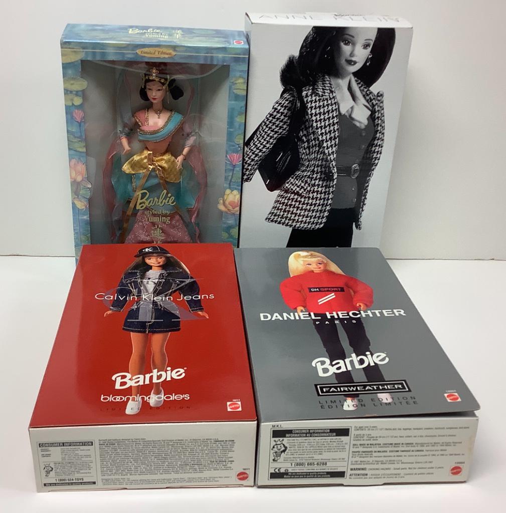(4) designer Barbies including "Yuming", "Calvin Klein (1 of 1)