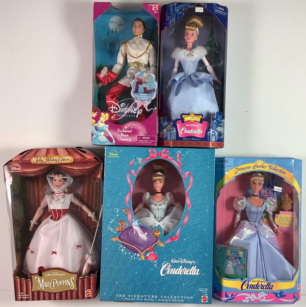 (5) NRFB Disney story dolls including "Princess Stories (1 of 1)