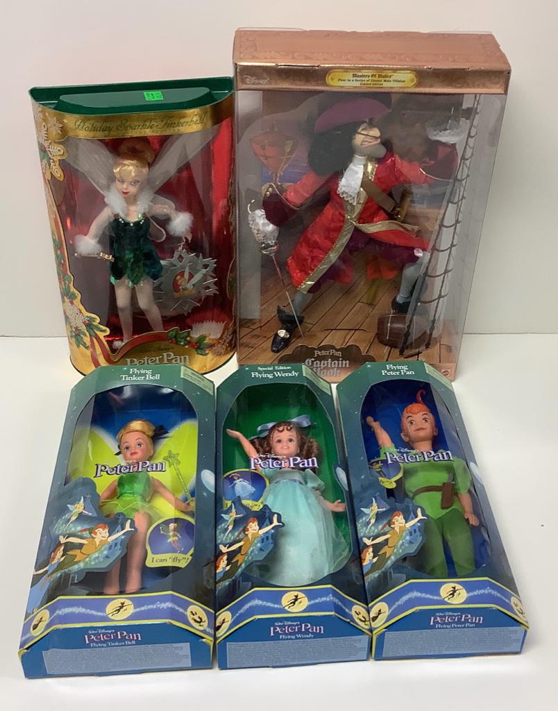 (5) NRFB Walt Disney's Peter Pan dolls including (1 of 1)