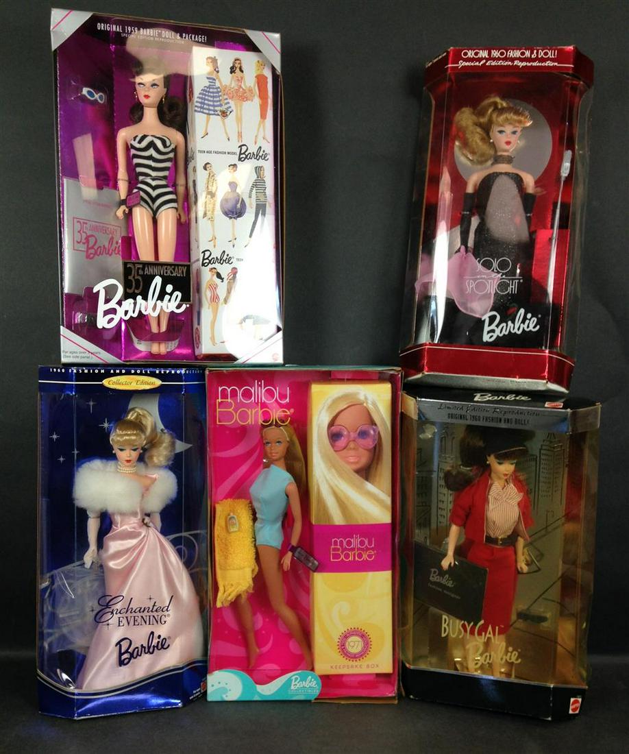 (5) NRFB REPRODUCTION BARBIES INCLUDING "SOLO IN THE (1 of 1)