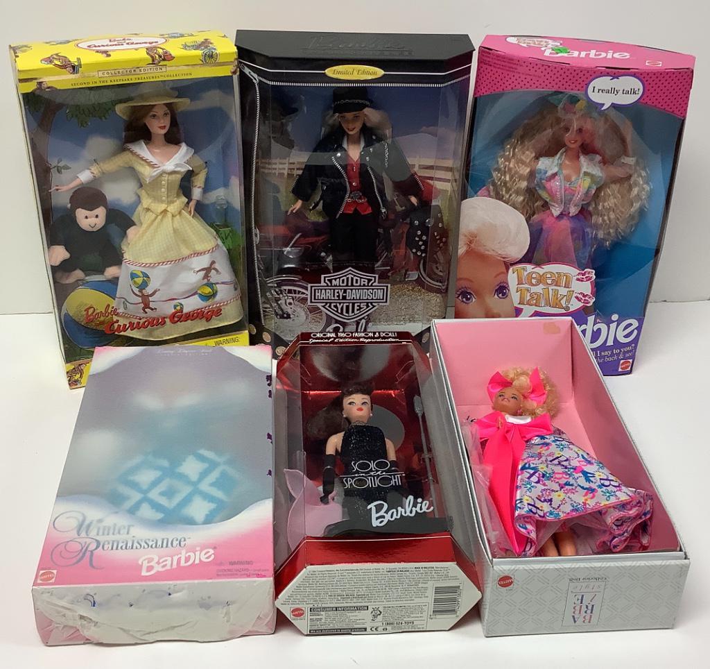 (6) NRFB Barbies including "Solo in the Spotlight", (1 of 1)