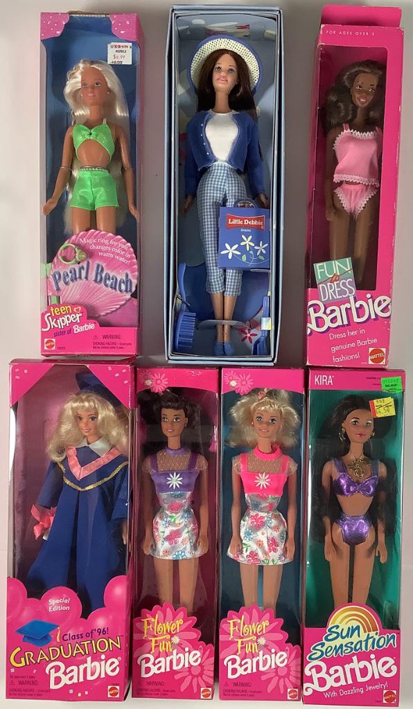 (7) NRFB Barbie and friends including "Sun Sensation" (1 of 1)