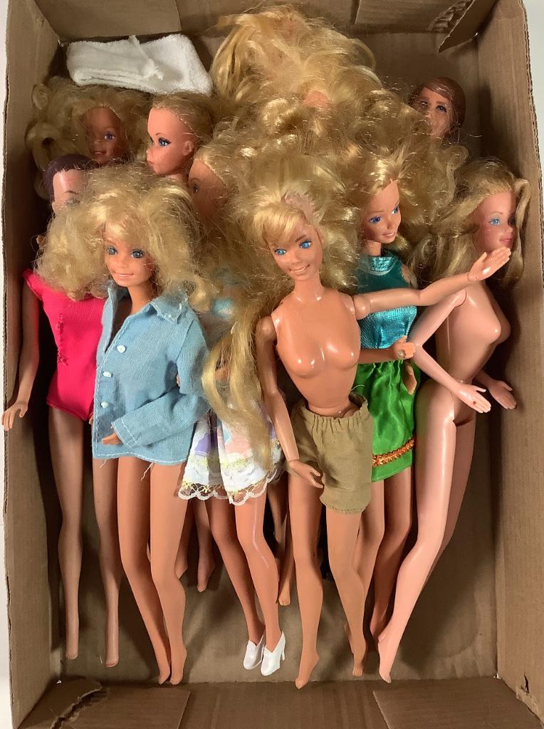 Lot of vintage Barbie and (1) Ken doll; all in (1 of 1)