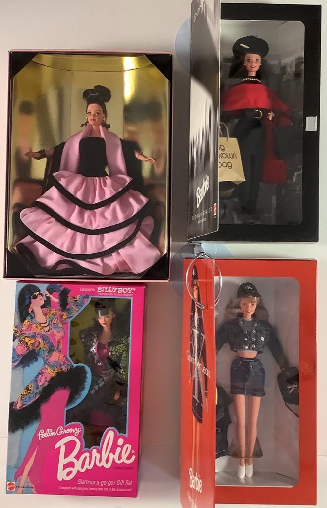 (4) NRFB designer Barbies including "Calvin Klein (1 of 1)