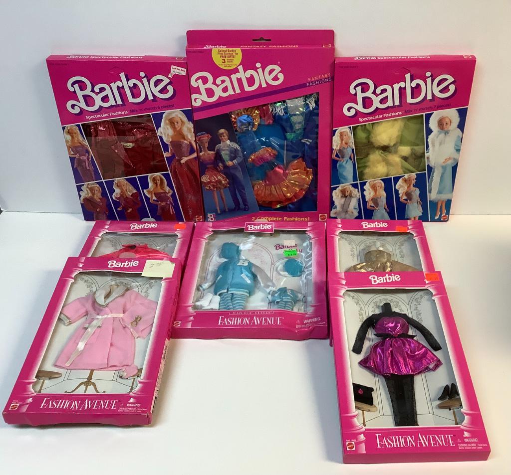 (8) NRFB Barbie fashions including (5) Fashion Avenue, (1 of 1)