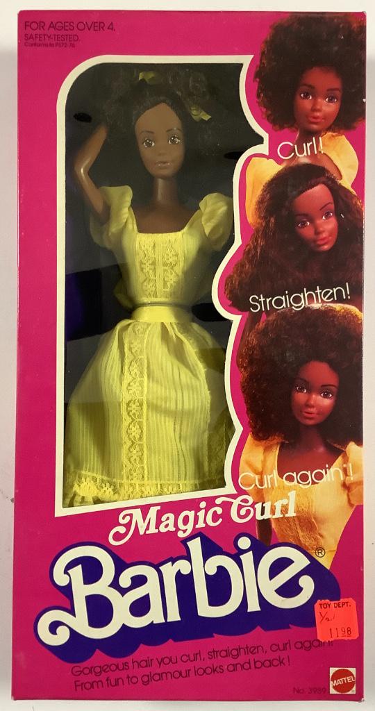 NRFB vintage 1981 "Magic Curl" African American Barbie.: NRFB vintage 1981 "Magic Curl" African American Barbie.
