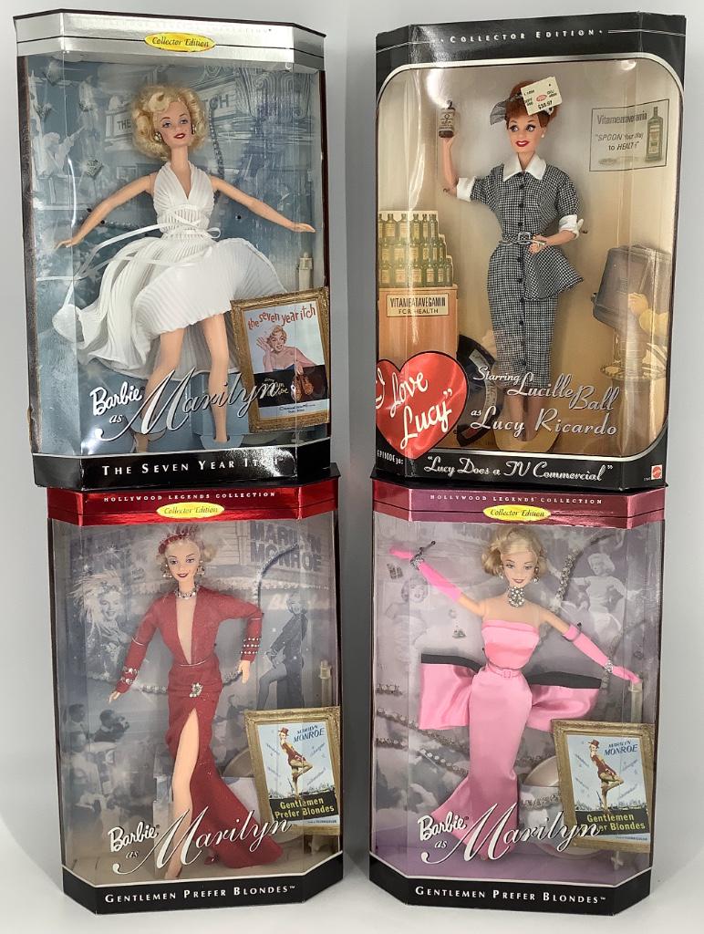 (4) NRFB Barbie and friends including (3) "Barbie as (1 of 1)
